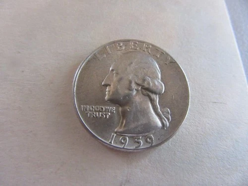 1959-P Washington Silver Quarter Circulated Condition  -AU  [ACTUAL COIN] #3