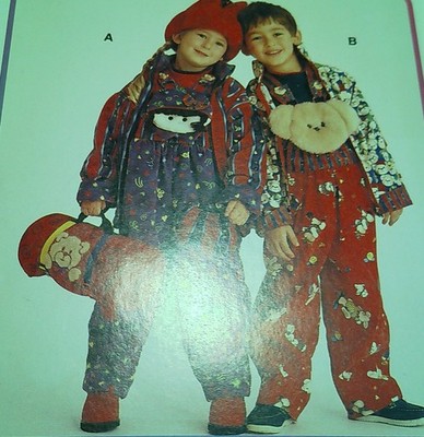 McCall's P366 Sewing Pattern Kids' Jacket/Overalls/Top/Hat/Blanket Sizes 4-6 UC