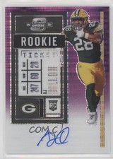 2020 Panini Contenders Optic Purple Pulsar Prizm 8/21 AJ Dillon #126 Auto g5j