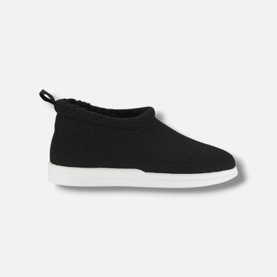Lusso Cloud Men Black Guru Sherpa Slip-on Waffle-Knit Chukka Sneaker Shoes Sz 7