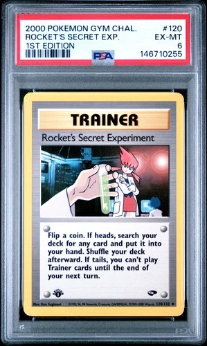 2000 POKEMON GYM CHALLENGE 1ST EDITION #120 ROCKET'S SECRET EXPERIMENT PSA 6