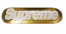 Supreme Gold Bling Skateboard Deck 8 SS22 Sea...