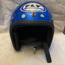 Vintage 1970 s Blue Flake Metal Open Face Mot...