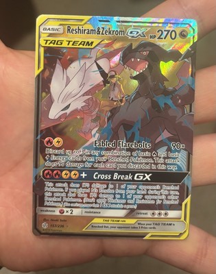 Reshiram & Zekrom GX 157/236 SM - Cosmic Eclipse - Holo | eBay
