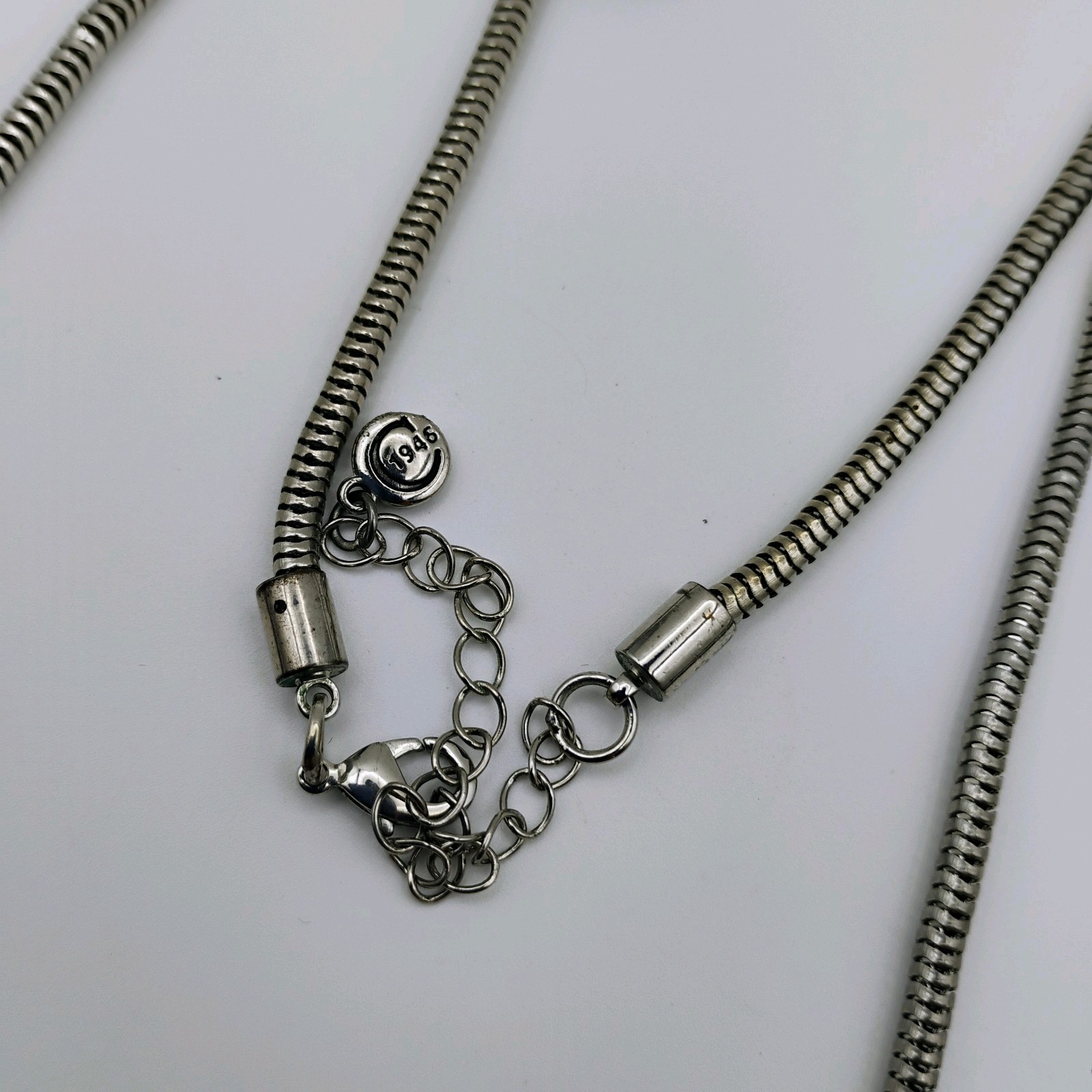 Vintage C1946 Silver Tone Statement Necklace Simu… - image 8