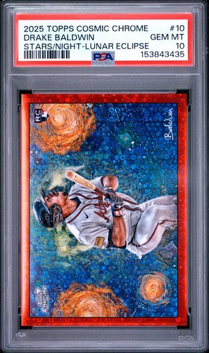 2025 Topps Cosmic Drake Baldwin PSA 10 Stars In The Night LUNAR ECLIPSE  /10