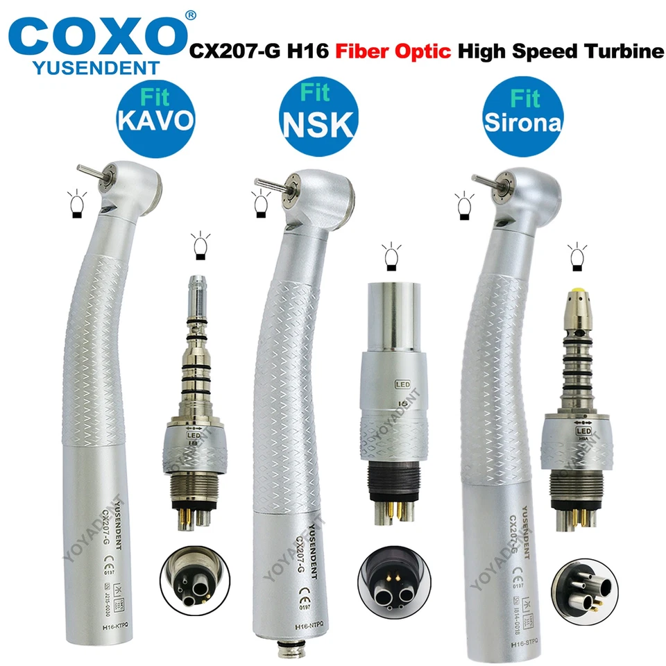 YUSENDENT Coxo Dental Fiber Optic High Speed Turbine Handstück Coupler Fit KAVO NSK Sirona