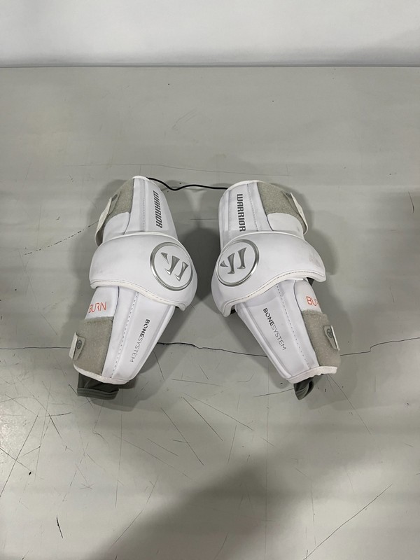 Warrior Burn Lacrosse Arm Pads Size L White/Gray BAP1WHL Bone System NEW