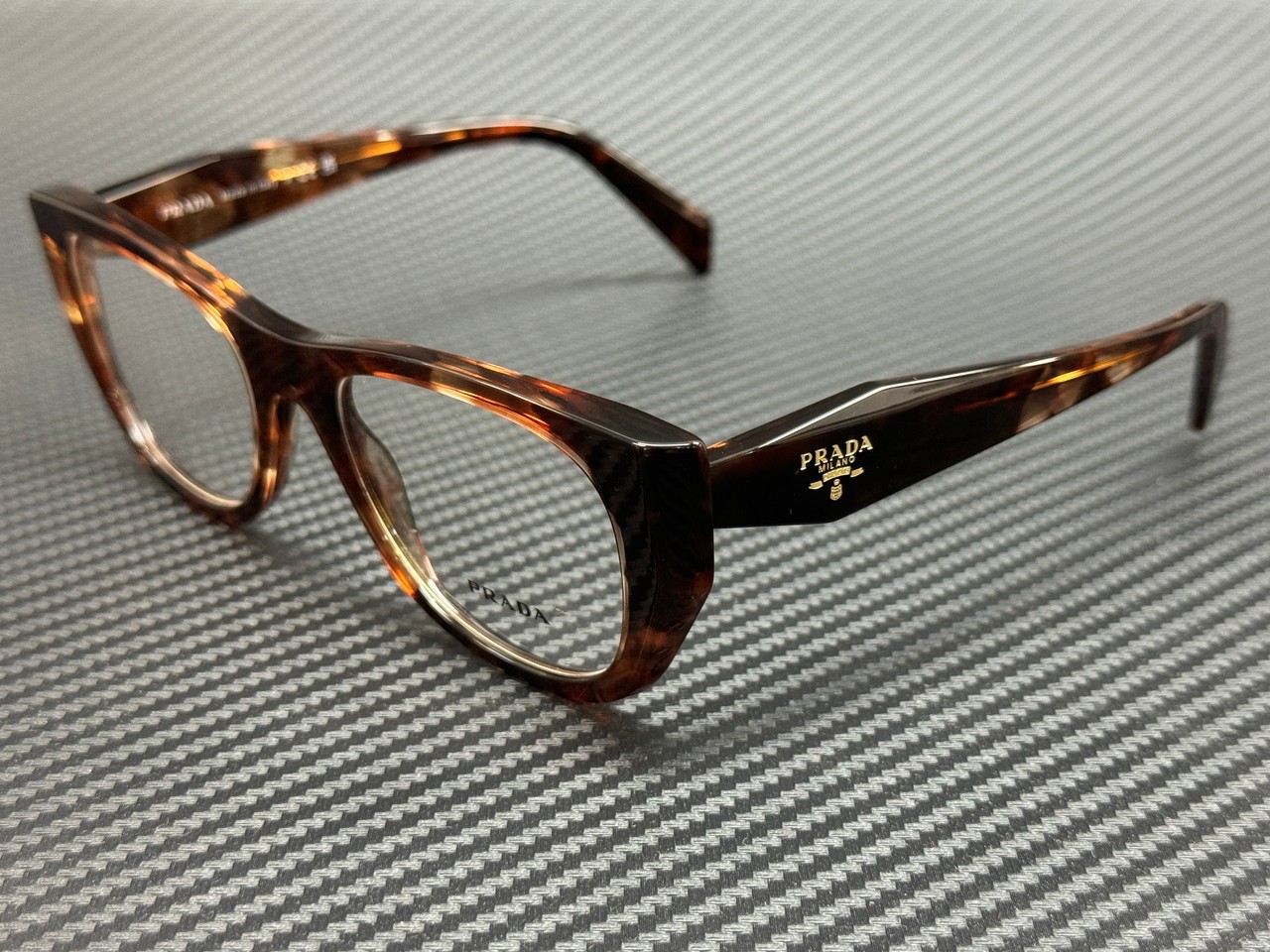 PRADA PR A18V 14P1O1 Caramel Tortoise Women's 52 mm Eyeglass