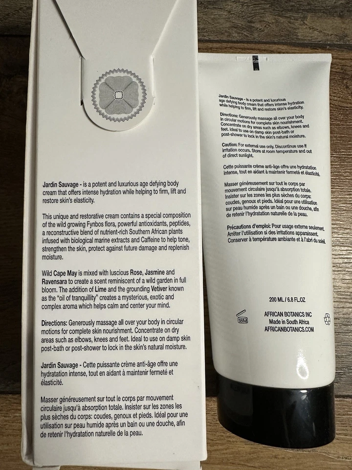 Nueva Crema Corporal Lujosa Botánica Jardín Salvaje Africana Sellada 200 Ml Foto 3 de 4