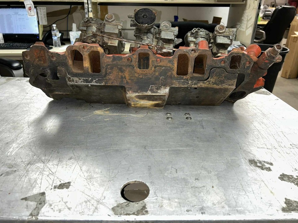 58 59 60 61 Chevrolet 348 409 Intake Tri Power With Rochester Carbs ...