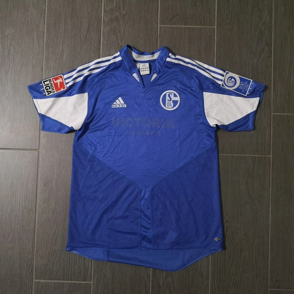 Vintage Retro 2004/05 Schalke 04 Bordon 5 Heim Trikot Größe: XS Fußball Adidas