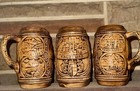 3 German Steins Salzburg Kaprun Badgastein Grossglockner Zellasee Signed 3D — photo 2