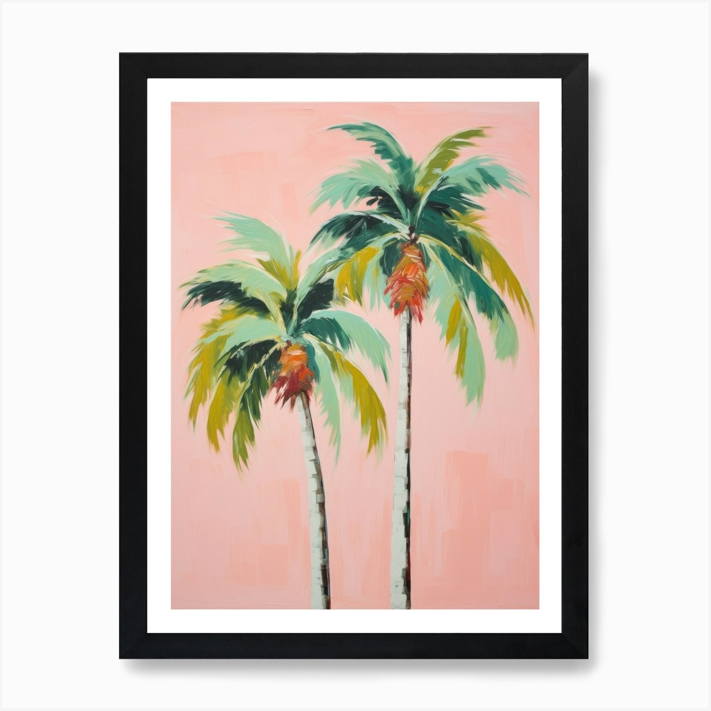 Palm Trees Framed Wall Art Print Canvas Poster Picture  