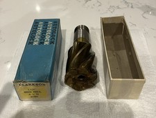 1 1/2 inch Diameter Clarkson End Mill, 1 Inch Threaded Shank Brand New & Waxed