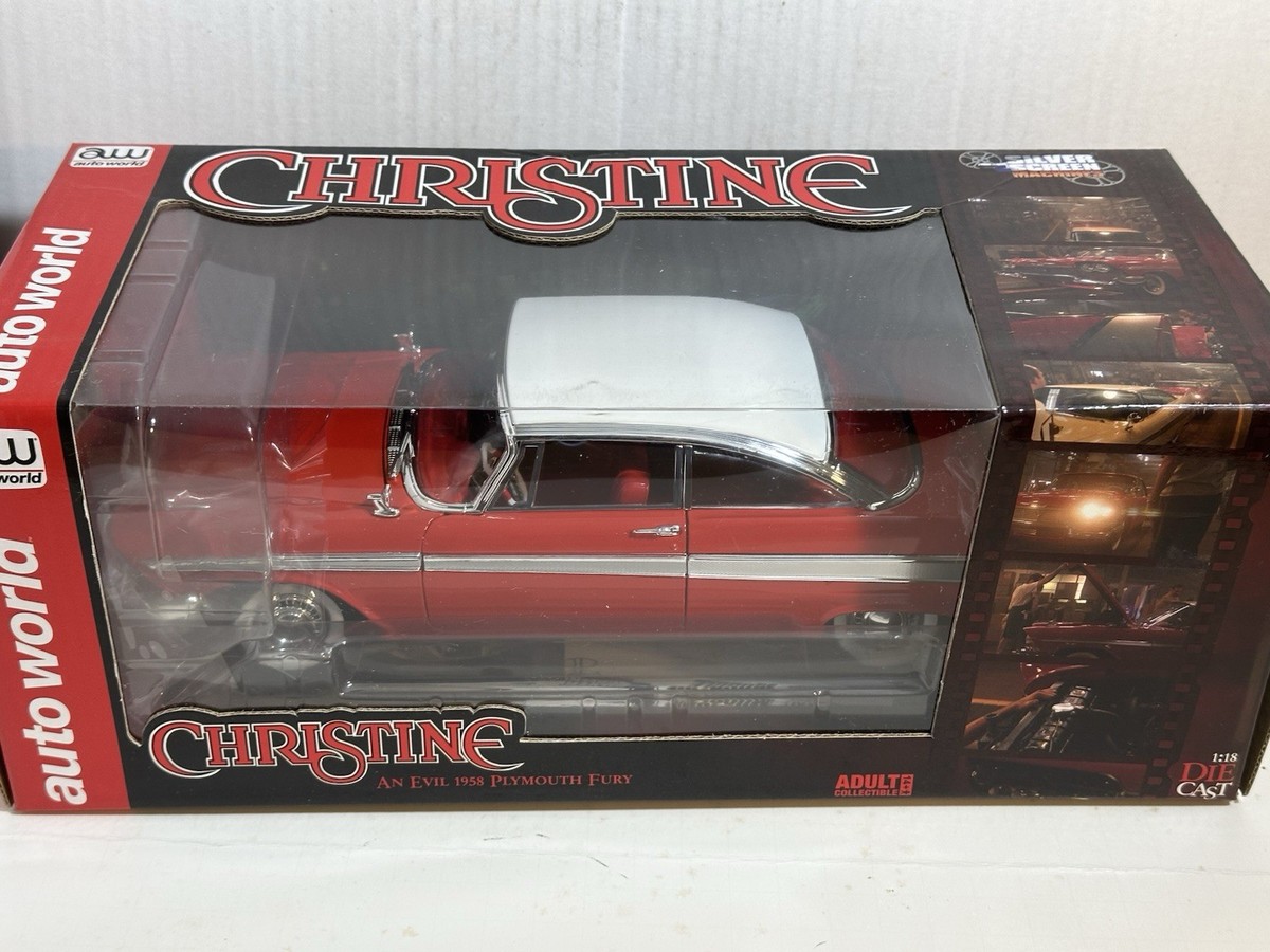 Christine AUTO WORLD 1958 PLYMOUTH FURY CHRISTINE 1:18 DIECAST MODEL CAR #38