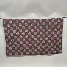 Vintage Purple Multicolor Floral Patchwork Quilt 54 x 69 in Rectangular Bedroom
