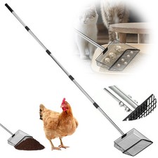 10 Inch Chicken Poop Scooper, Large Metal Chicken Coop Scoop, Chicken Litter ...