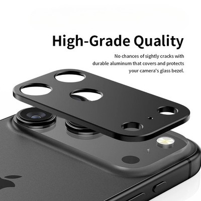 Protection Objectif Appareil Photo Pour IPhone 17 Air/Pro Max - Verre Trempé Métal Transparent