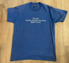 Vintage Screen Stars Best Single Stitch Quote Blue T-Shirt L/XL Studio4East 90’s