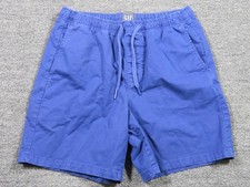 GAP Shorts Mens Small Blue Drawstring Elastic Waist Cotton Stretch Casual Chino