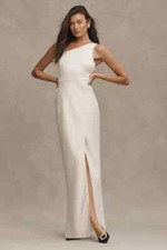 BHLDN EVENING DRESS 2 DYLAN IVORY ONE SHOULDER ANTHROPOLOGIE NWT $248