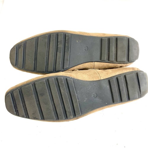 H & M Suede Driving Moccasins Shoes Size 8.5 Brown - Picture 7 of 9