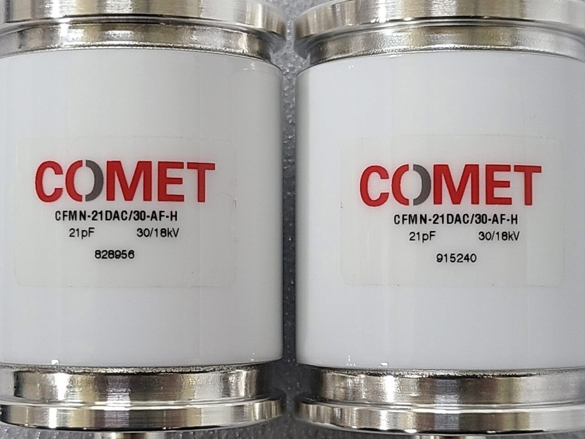 Lot of 2) Comet Vacuum Capacitor CFMN-21DAC/30-AF-H 21pF 30/18kV