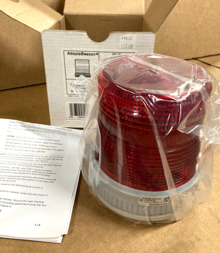 Edwards Signaling 105STR-N5 Red Strobe Beacon 120 Volt - NIB - 第 1/3 張圖片