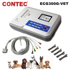 Protable 3 Channel Veterinary Electrocardiograph ECG300G-Vet Animal ECG Machine