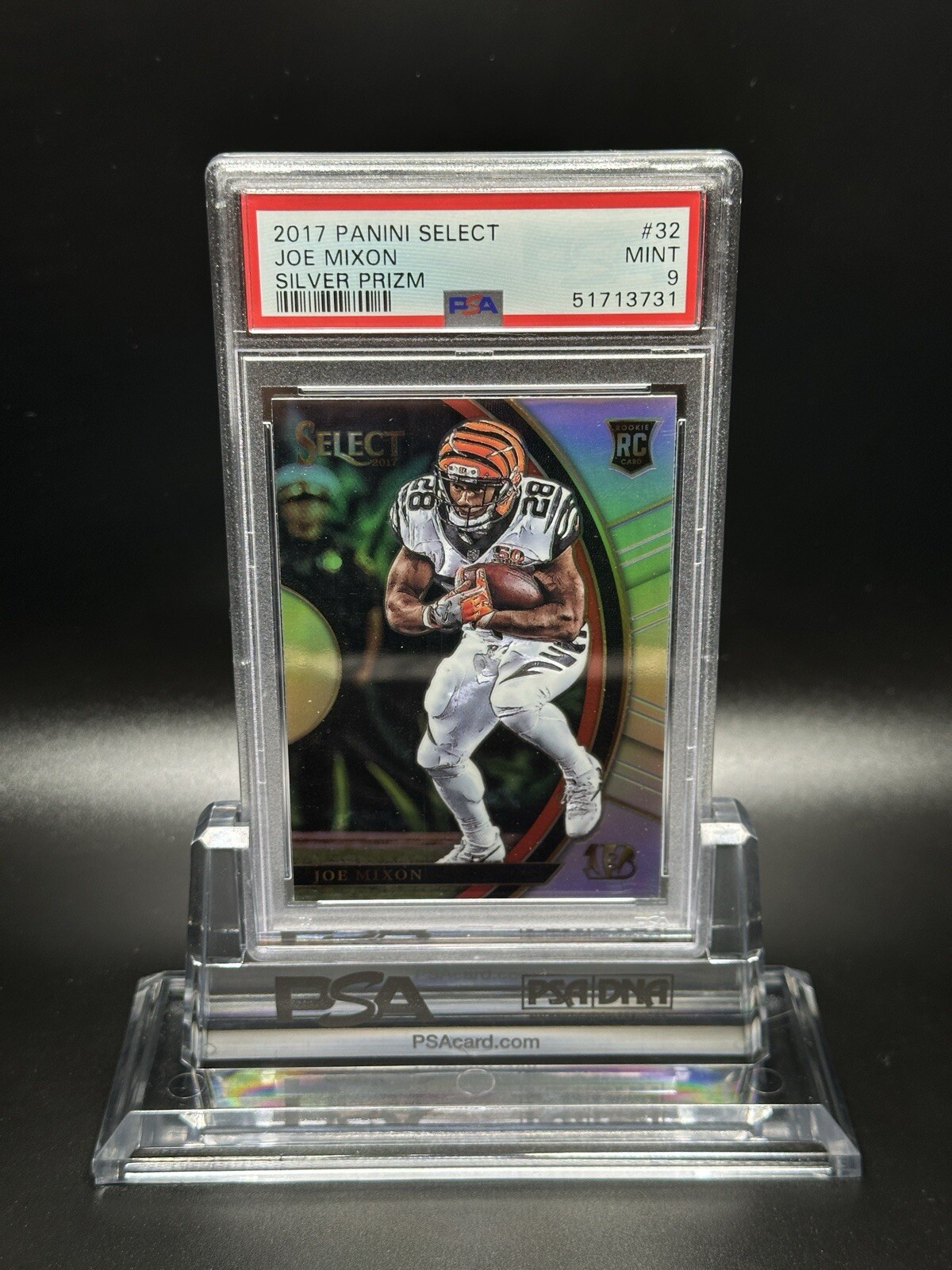 2017 Select SILVER PRIZM  #32 Joe Mixon PSA 9  MINT