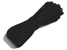 1/4   6mm Flat Braided Elastic BLACK 20 YARDS Total Ships Free From NY State 