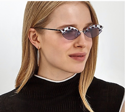 New FENDI Sunglasses FF 0370/S 789UR 58-13 Silver &Polka Dot New FENDI Sunglasses FF 0370/S 789UR 58-13 Silver &Polka Dot