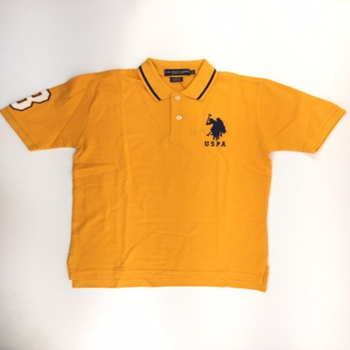 US Polo ASSN Poloshirt mit festem Kragen, Golden Corn, Small. - Bild 2 von 3