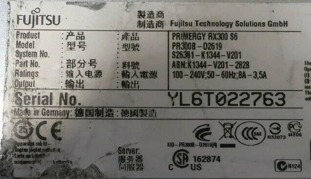 Fujitsu Primergy RX300 S6 2x Quad-Core E5606 2.13GHz 64GB Ram 2x 146GB HD Server - Image 3 of 3