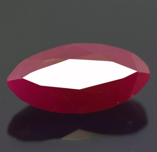 Natural 8.65 Ct EGL Certified Mozambique Red Ruby Loose Gemstone Marquise Shape - Picture 3 of 3