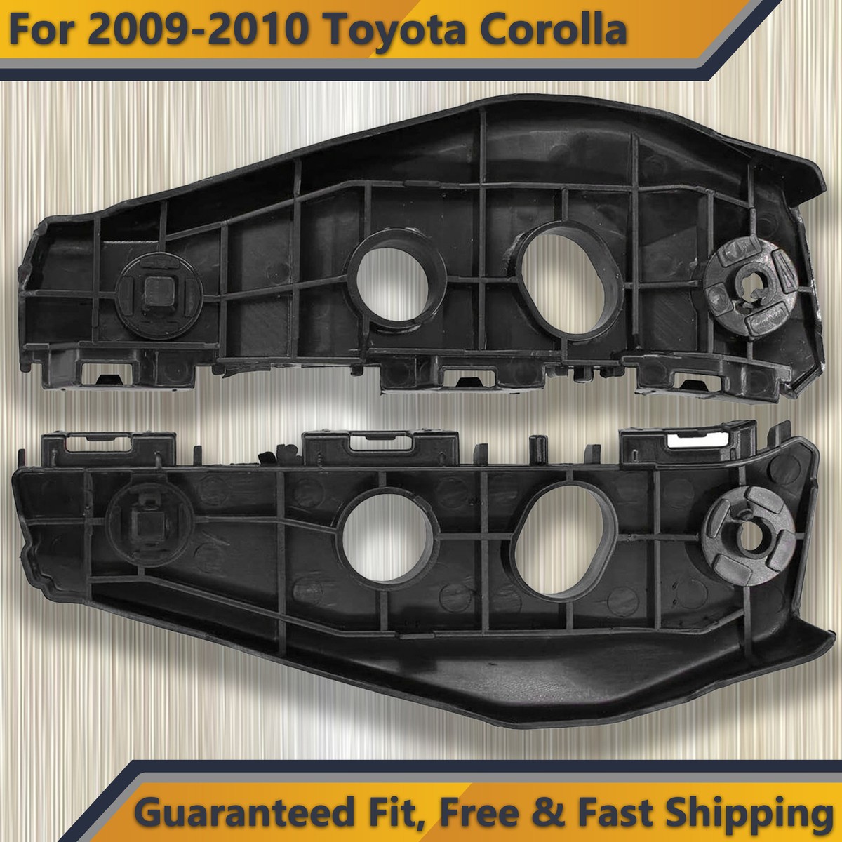 Parts N Go Front Bumper Bracket Set For 2009-2010 Toyota Corolla - Driver & Passenger Side - View #5