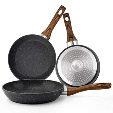 Frying Pan Set Nonstick Saucepan 3 Piece Set Woks Cookware Set Heat Resistant