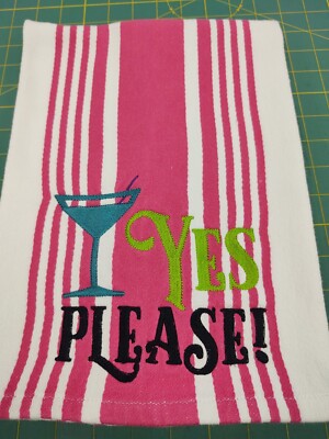 YES Please! Handcrafted Kitchen Hand Bar Towel Hang Loop Great Gift Idea!