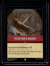 Disney Lorcana Rise of the Floodborn Peter Pan's Dagger Foil 135/204