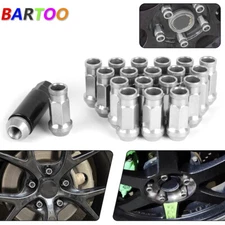 M12 x 1.5mm/M12 x 1.25mm 20PCS Forged Steel Racing Wheel Lug Nuts 47mm Open End