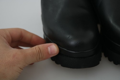 Ovye 'Par Cristina Lucchi Chaussures Cuir Noir Fermeture Bottines EU36/US5.5 - Foto 10 di 10