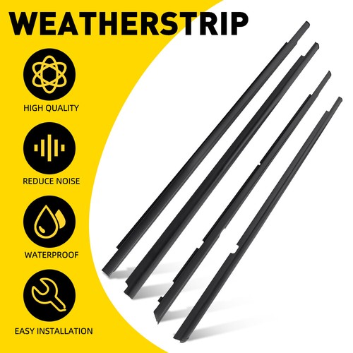 4X 5727A006 Black Window Weatherstrip Seal Belt Molding AU For Mitsubishi Lancer - Picture 4 of 12