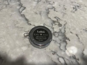 1954 Lufkin 1/8 & 1/4 Scale, Architects Yellow Clad W393 Tape Measure