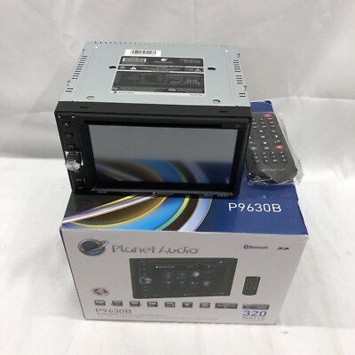 No Cables Planet Audio P9630B Double DIN Touchscreen Bluetooth  VehicleDVDPlayer