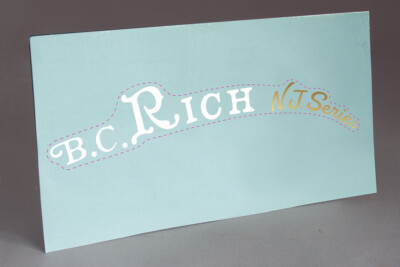 PRE CUT BC RICH N.J. SERIES 2nd. VERSION WATER SLIDE DECAL for GUITAR HEADSTOCK