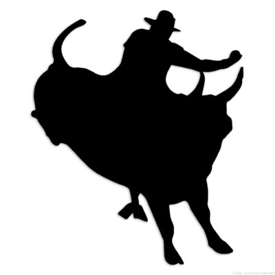 Bull Ride Rodeo - Decal Sticker - Multiple Colors & Sizes - ebn6502