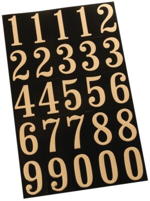 MM-3N NUMBER MYLAR 2 IN SELFSTICK GOLD (25 PIECES)