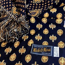 Vintage NICK & NORA New York City 100% Ravon Elegant Scarf Made in USA