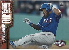 2015 Topps Opening Day Hit the Dirt #HTD13 Elvis Andrus - Rangers